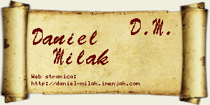 Daniel Milak vizit kartica